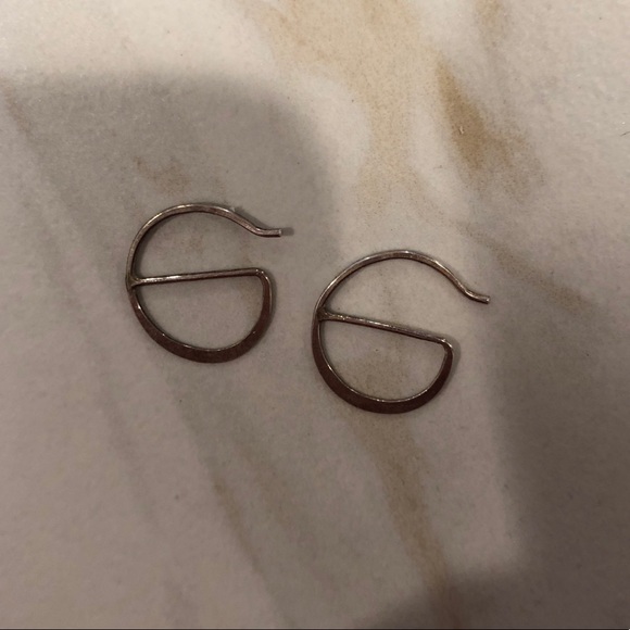 Melissa Joy Manning Sterling Silver Hoop Earrings - Picture 4 of 5